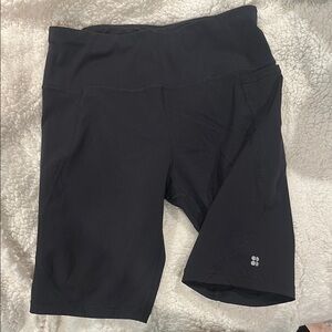 Sweaty Betty Black Bike Shorts with Compression Fit